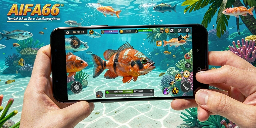 Tampilan gameplay Tembak Ikan yang seru dan menantang di AIFA66.