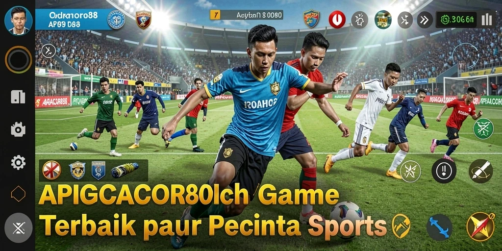 Tangkapan layar utama APIGACOR88 menampilkan aksi seru dalam permainan olahraga.