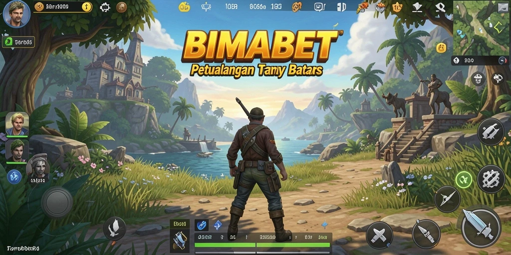 Tangkapan layar gameplay menunjukkan petualangan di dunia Bima terbuka.