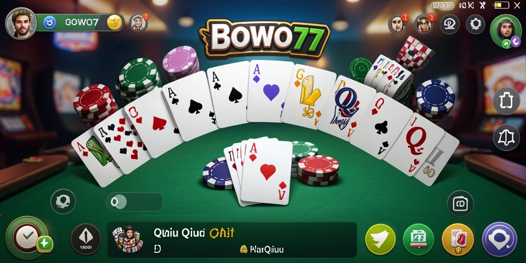 Tampilan gameplay QiuQiu yang seru dan mendebarkan di BOWO77.