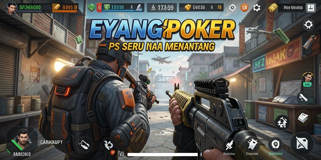 Tampilan menarik dari gameplay intens EYANGPOKER.