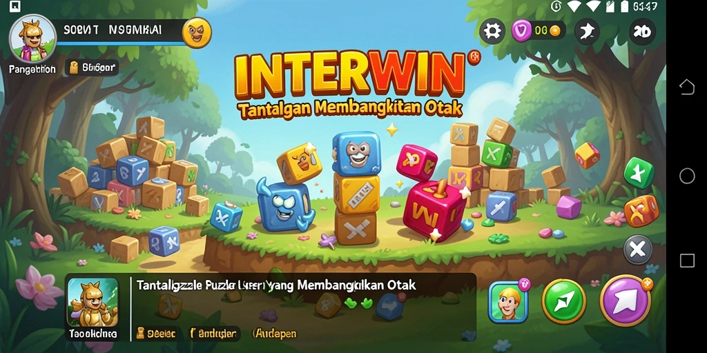Screenshot INTERWIN menampilkan gameplay teka-teki yang menantang dan seru.