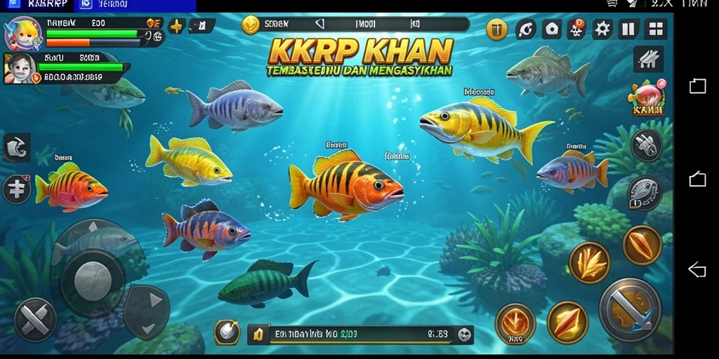 Gameplay menarik di KKRP saat menembak ikan di lautan.