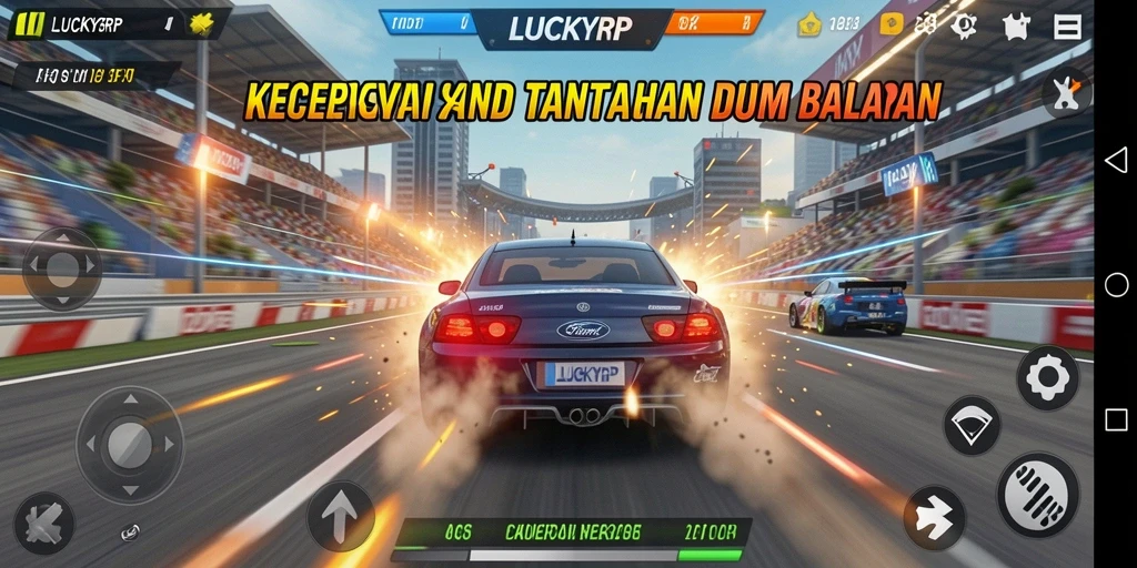 Tampilan gameplay Racing yang intens dan seru di LUCKYRP.