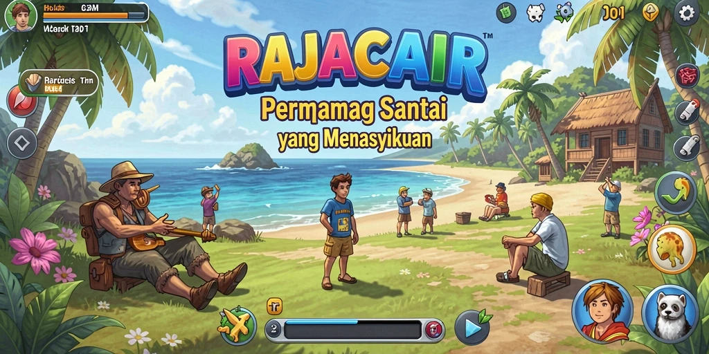 Tampilan gameplay RAJACAIR yang menarik dan penuh warna.