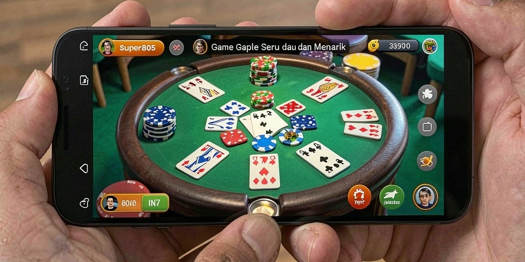 Tampilan menarik saat bermain Gaple di SUPER805.