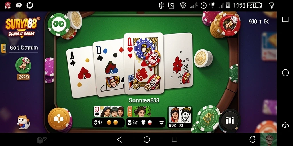Tampilan gameplay SURYA88 yang menarik dengan suasana bermain Domino yang seru.